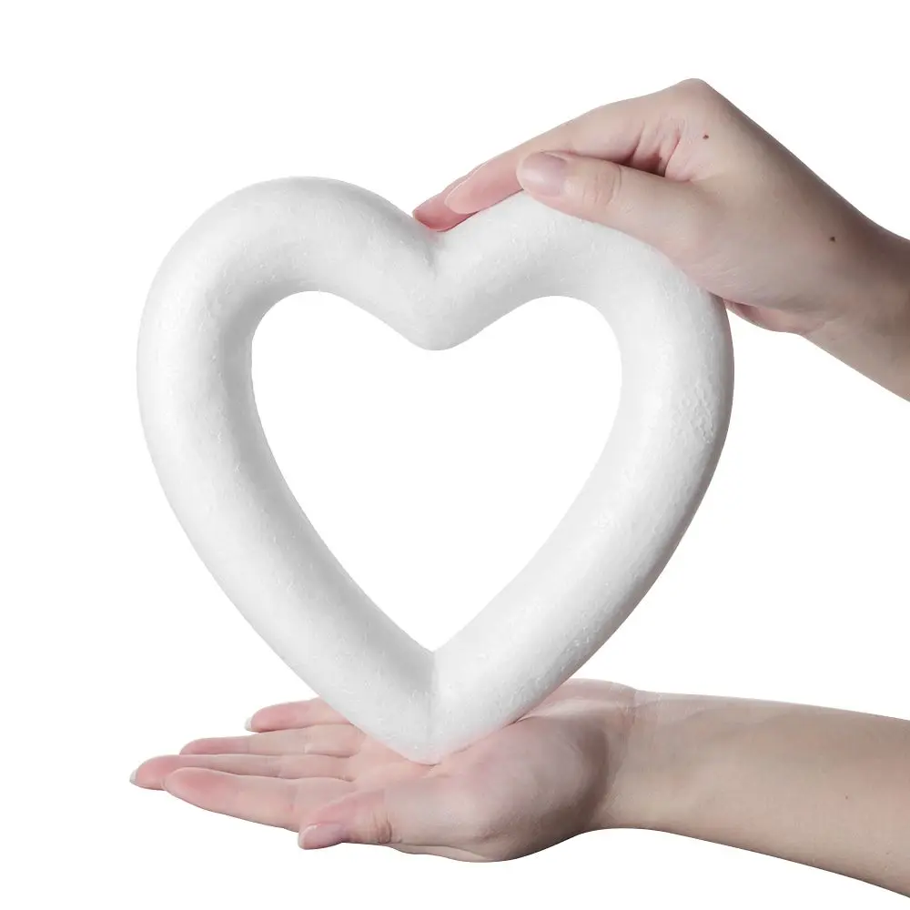 Wedding Valentine\'s Day Foam Ball White Hollow Heart Ornament Crafts Heart-shaped For DIY Christmas Party Decoration Supplies
