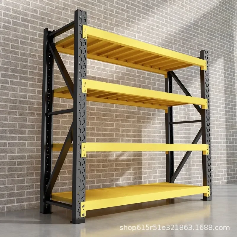 Heavy warehouse storage shelf supermarket balcony steel storage shelf household adjustable multi-layer shelf display rack