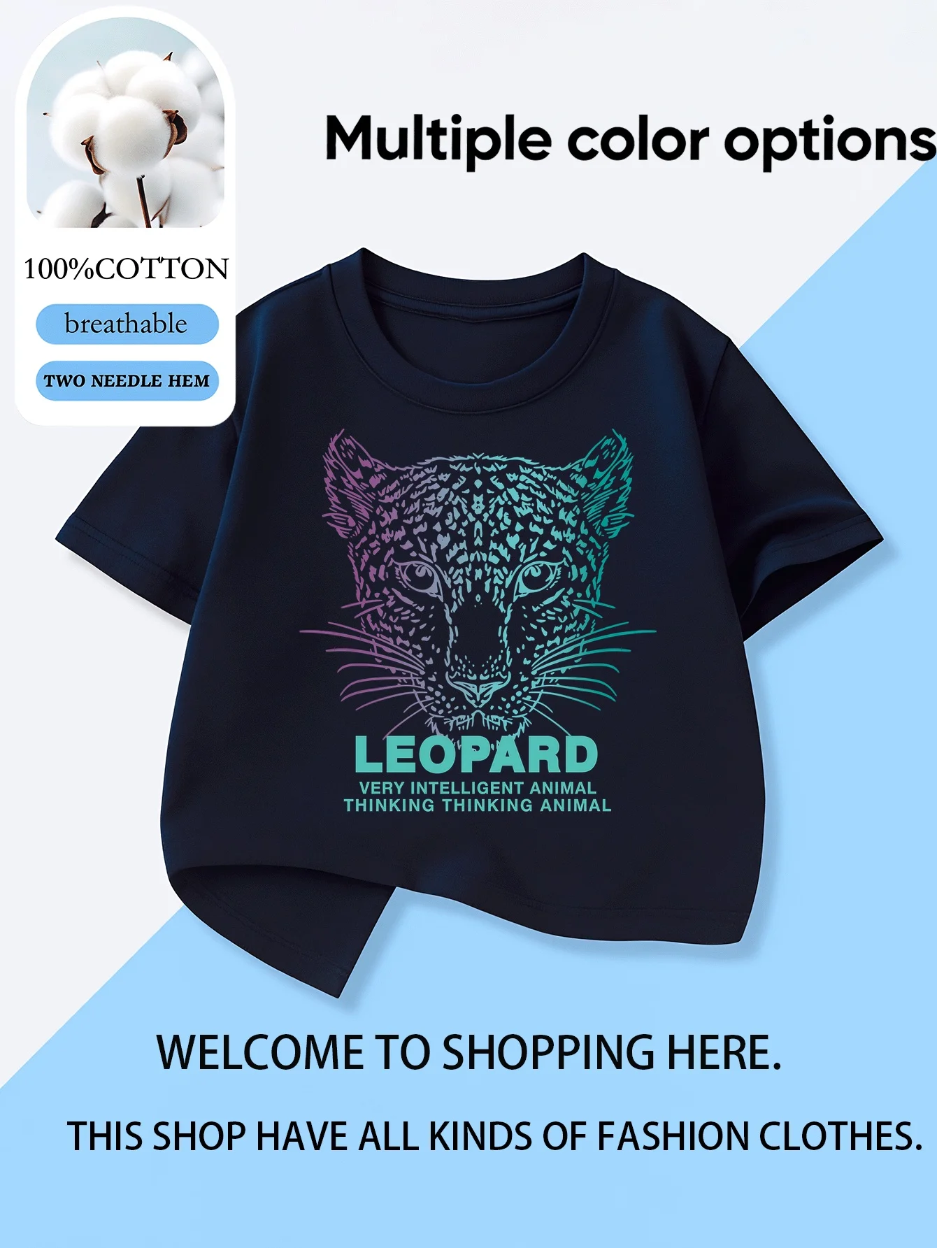 Fantasy Creature Pattern Round Neck Personalized Children's Top Versatile and Fashionable Daily Parent-child Outfit