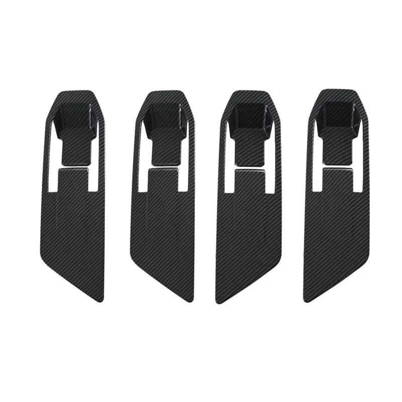 

For Mitsubishi Triton / L200 2024 Inner Door Handle Bowl Frame Cover Trim Sticker Interior Accessories Carbon Fiber Parts