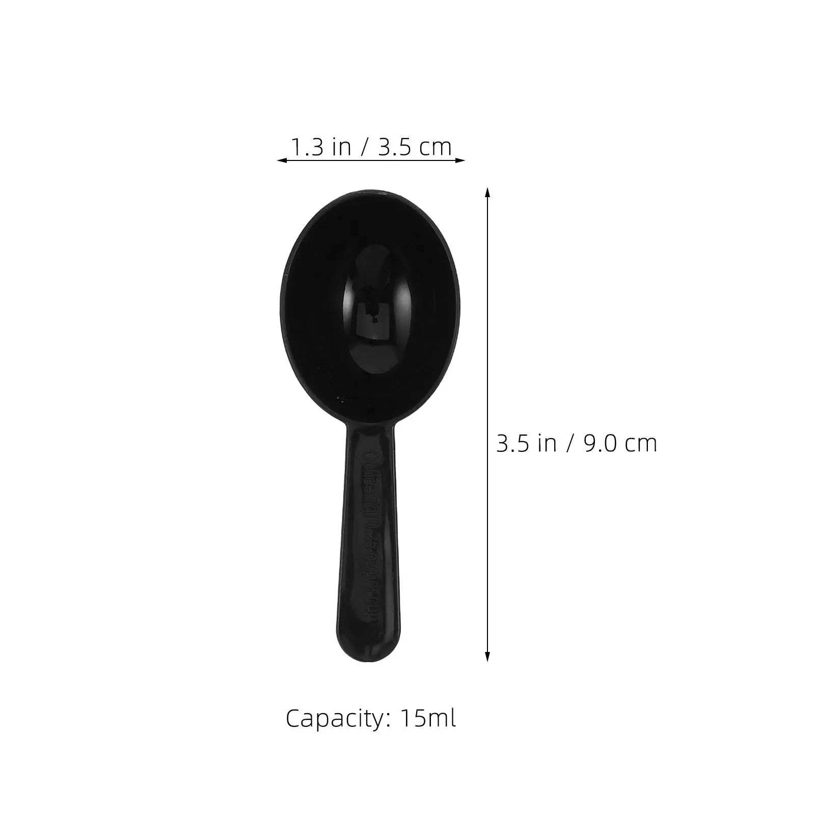 100pcs 15ml Small Coffee Scoops Black Short Handle Spoons for Canister Jar Tea Sugar Cereal Milk Spice Measuring Kitchen Scoops