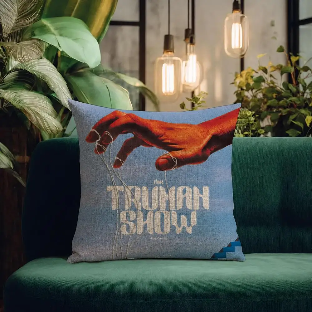 Movie The Truman Show Cushion Cover Natural Linen Pillowcase Set All-in-One Decor Cushion Cover for Sofa Bedroom Chair