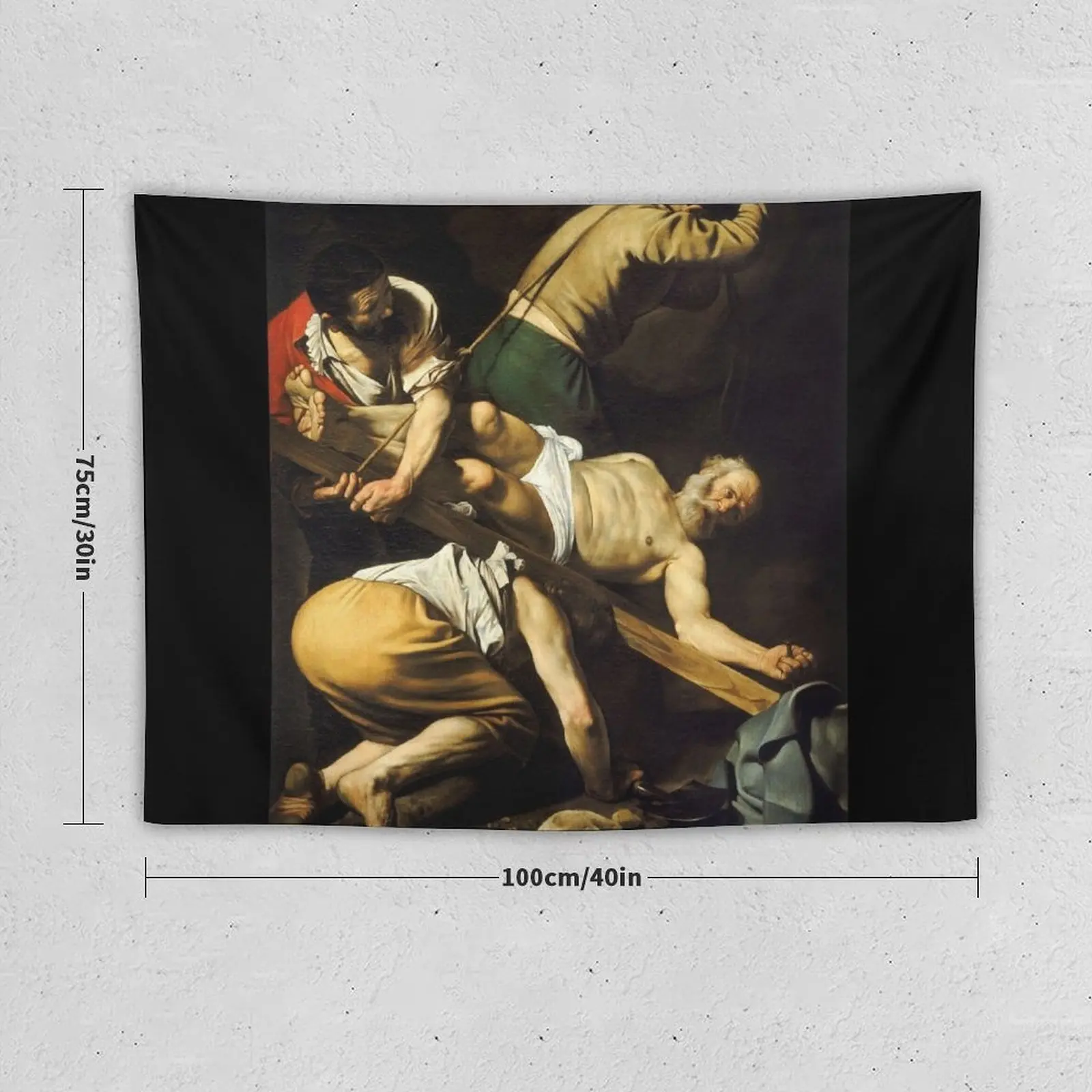 Crucifixion of St. Peter - Michelangelo Merisi da Caravaggio Tapestry Aesthetic Room Decor Decorative Paintings Tapestry