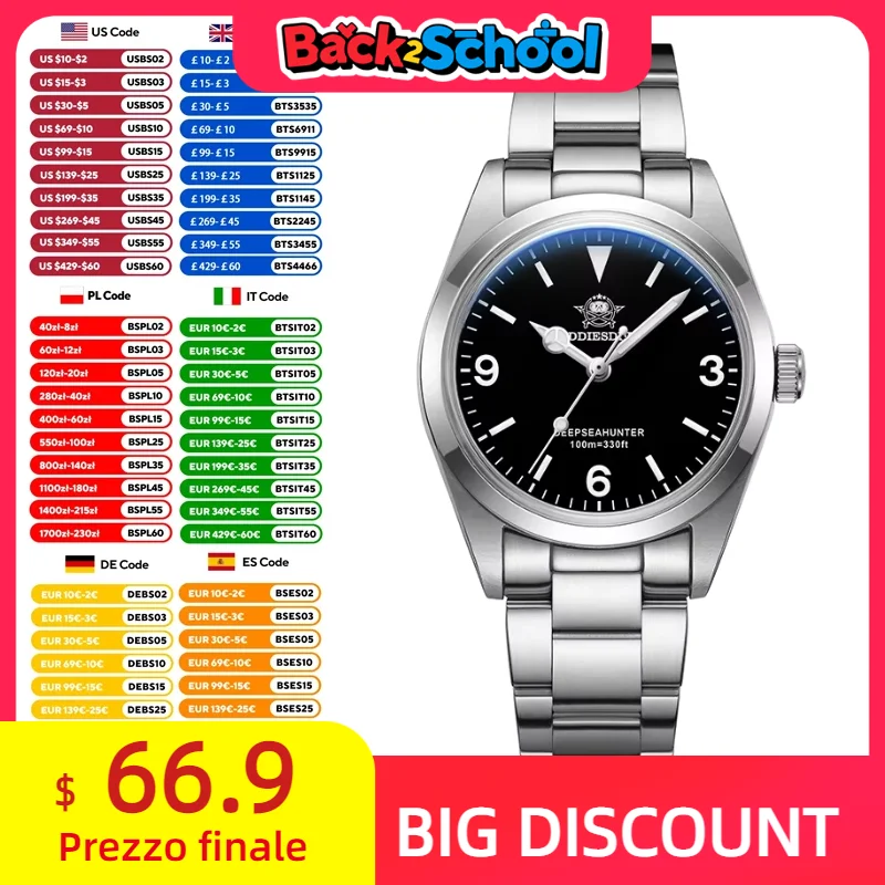 

ADDIESDIVE NEW Business Quartz Watch 100M Dive Steel Sapphire Wristwatch Luxury Super Luminous Sports Reloj Hombr For Men AD2023