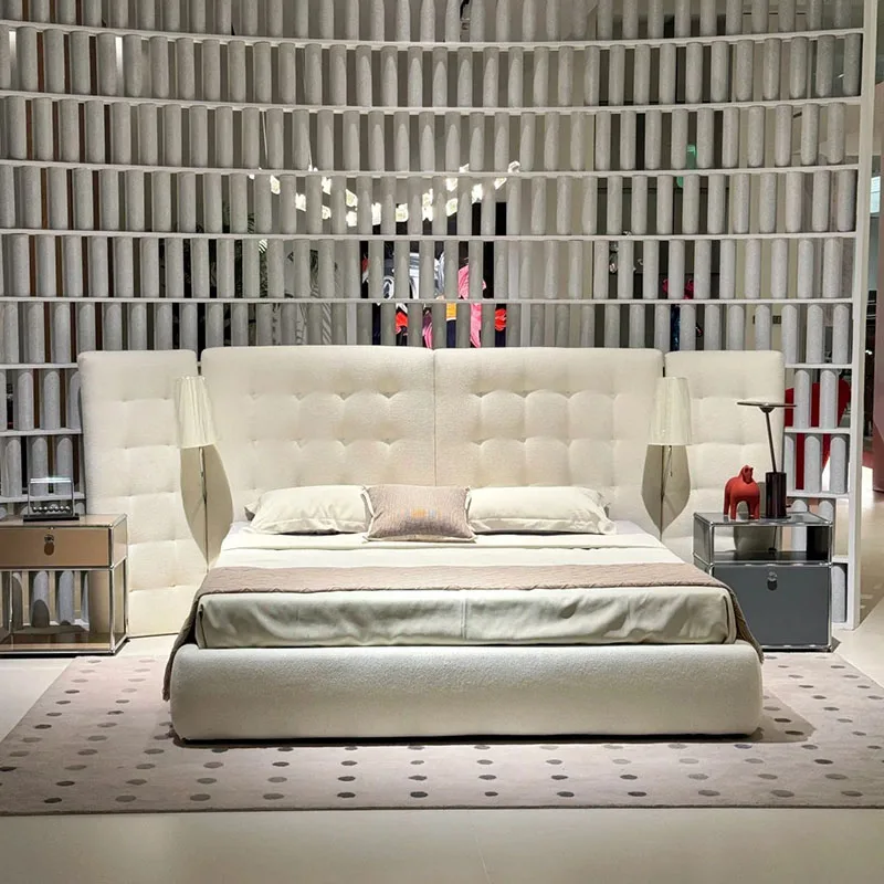 

Luxury Double Bed Queen Sofa Floor Fashion Interior Storage Simple European Creative Bed Sleeping Safe Muebles Trendy Furniture