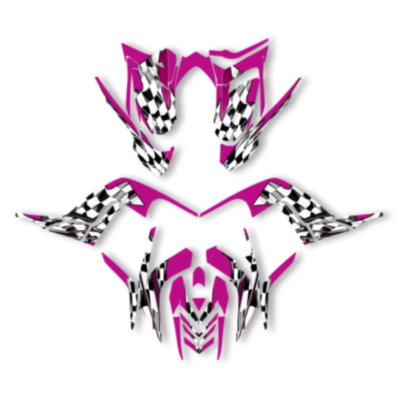 

DSMTECH Custom Motorcycle Graphics Enduro Decals Stickers Kits For YAMAHA 2006 2007 2008 2009 2010-2012 RAPTOR 700 004