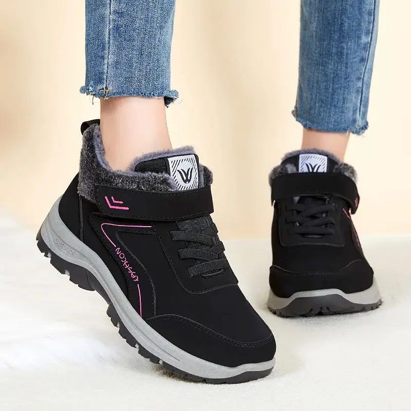 أحذية الكاحل غير قابلة للإنزلاق للرجال ، أحذية العمل والسلامة ، أحذية الثلج الدافئة للذكور ، أحذية المشي لمسافات طويلة في الهواء الطلق ، الجوارب الشتوية للأب