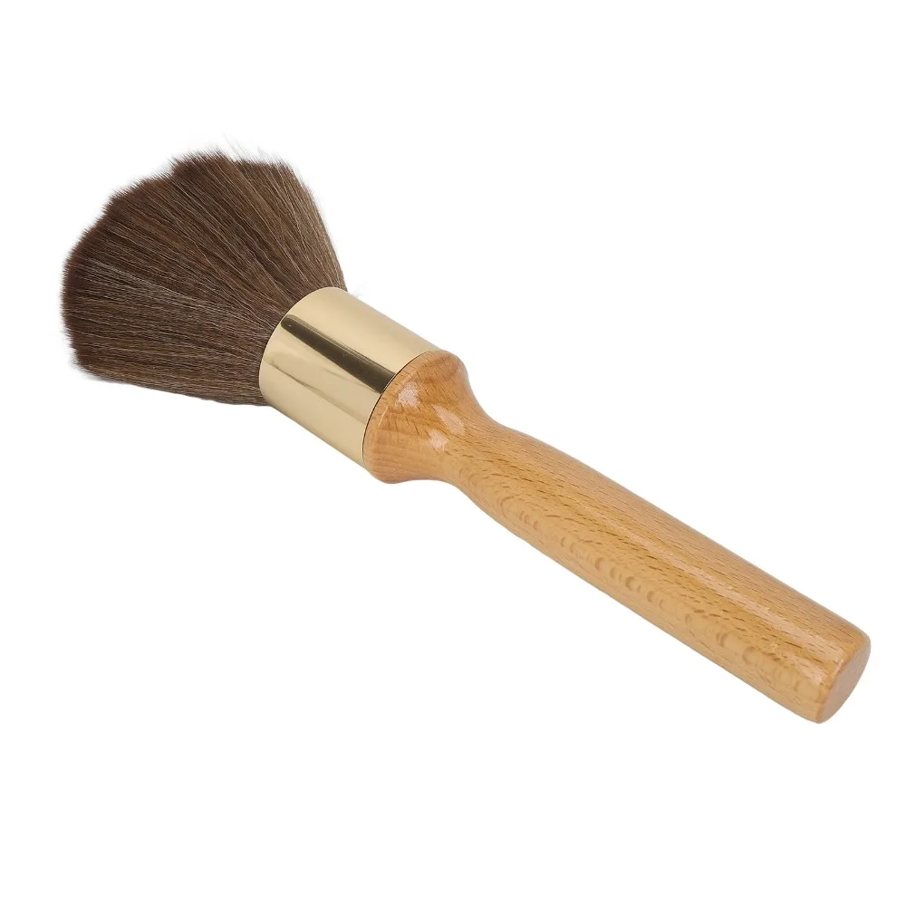 

Beech Wood Neck Duster Brush Ergonomic Handle Soft Brush Broken Hair Brush Portable Professional Barber Neck Duster Barber Use