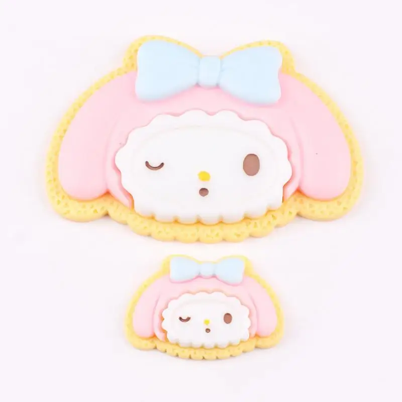 

Kawaii Cartoon Anime MyMelody Biscuit Shape Flatback Resin Miniatures Toy DIY Crafts Phone Shell Patch Hair Accessories Kids Toy