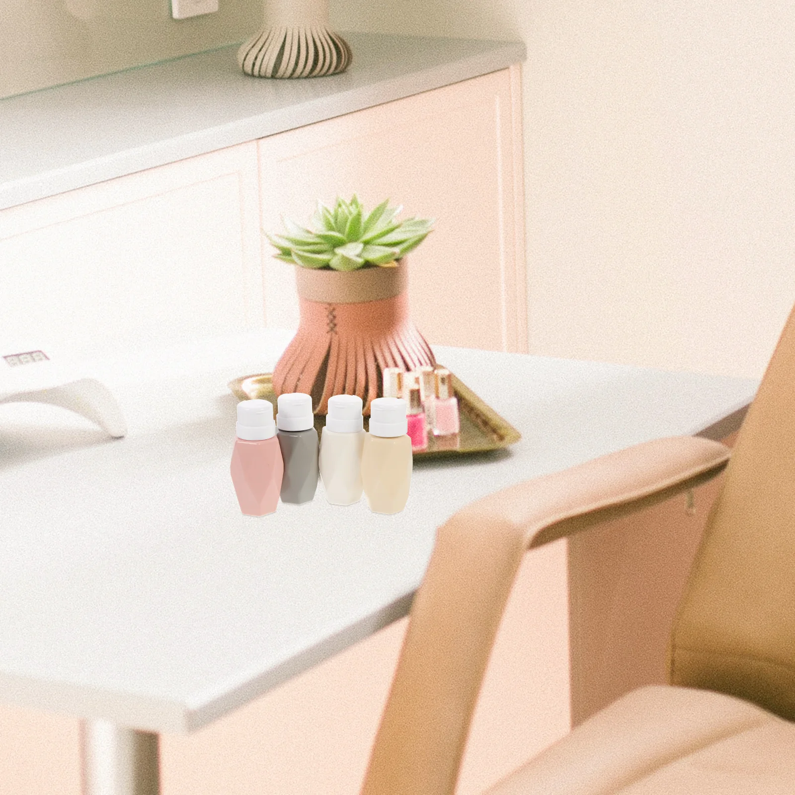 4 قطع من الزجاجات السائلة القابلة لإعادة الاستخدام مع ختم محكم لحلول التنظيف المحمولة لإزالة المكياج #3