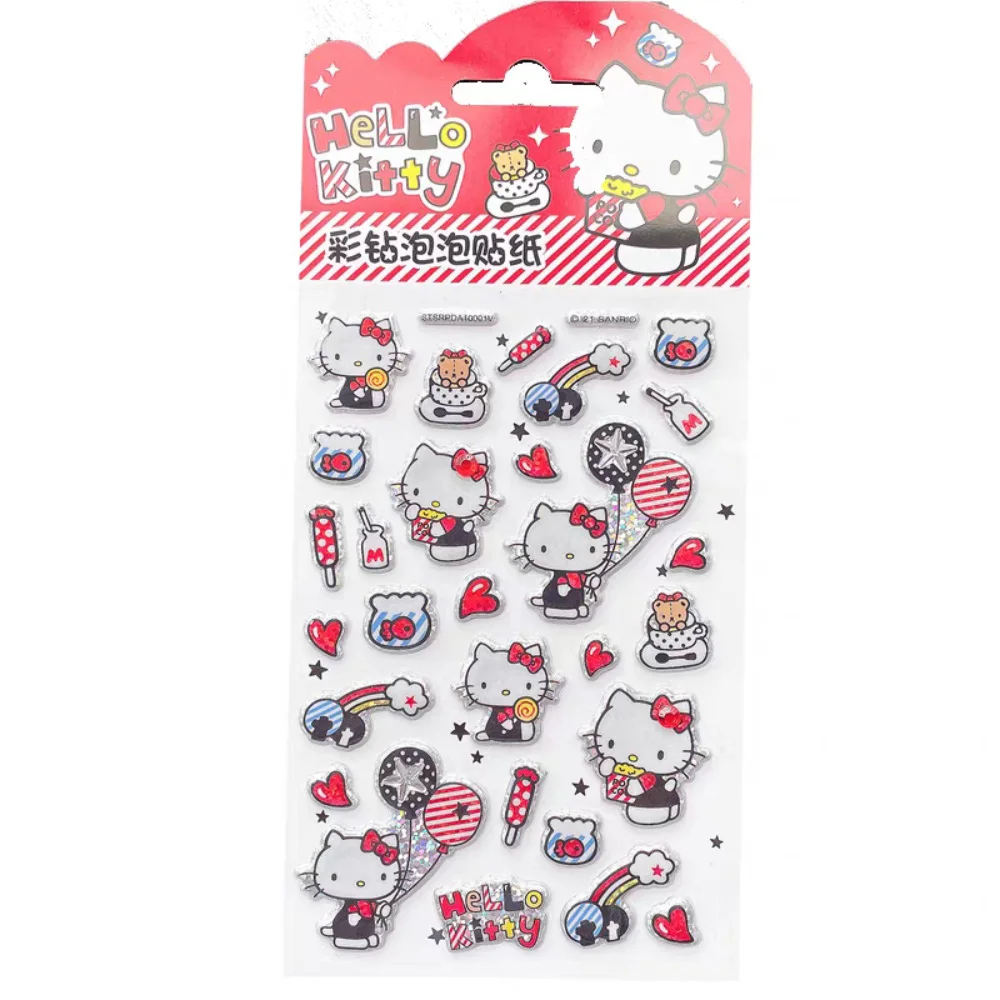 AliExpress 1/2Pcs Genuine Sanrio Stickers Cartoon Hello Kitty Melody Scrapbook Decals Luggage Bicycle Helmets Hand Acount Stickers Gifts