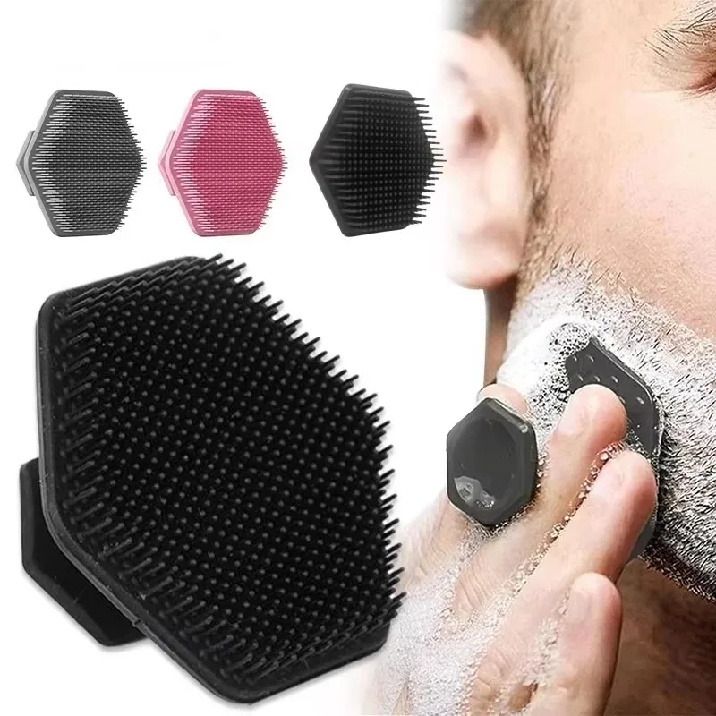 

1Pc Facial Cleaning Brush Scrubber Silicone Miniature Face Deep Clean Shave Massage Face Scrub Brush Face Cleaner For Men