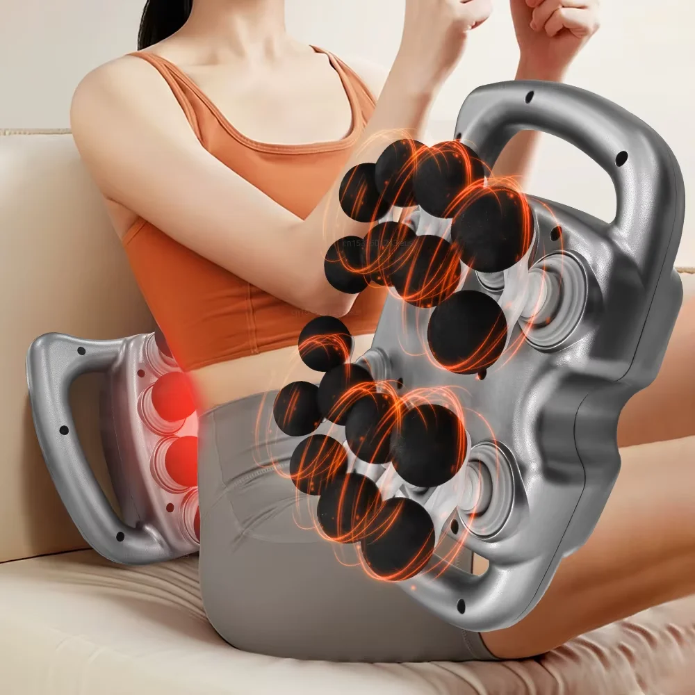 

Профессиональный массажный пистолет для фасций с шестнадцатью насадками, высокочастотный массажер для шеи, плеч и талии