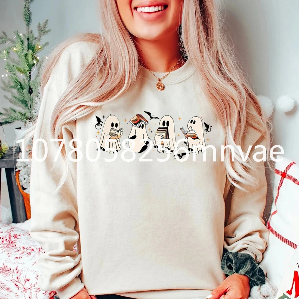 Halloween Fourth Wing Ghost Sweatshirt Bookish Ghost Shirt Basgiath War College Shirt Ghost Halloween Sweater Bookish Sweatshirt