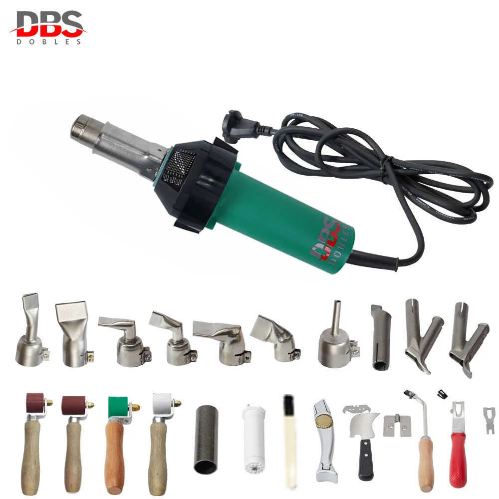 

Temperature Adjustable Plastic Welding Gun Hot Air Blower PVC Banner Welder Hot Air Gun for Car Bumper 1600W 220V/120V Available