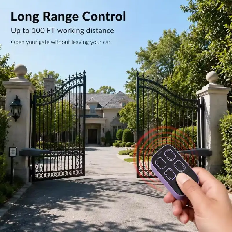 Universal Garage Door Opener Remote Multi-frequency 280-868MHz 433MHz 390MHz for Home Apartment Garage Gate Access