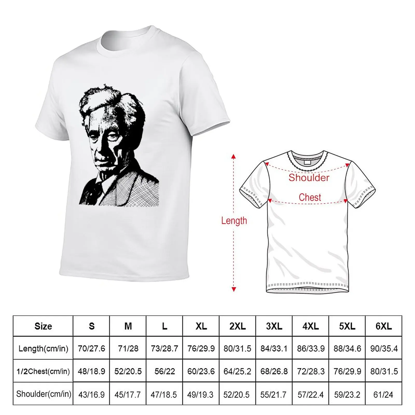 Bertrand Russell T-Shirt boys whites customizeds clothes for men