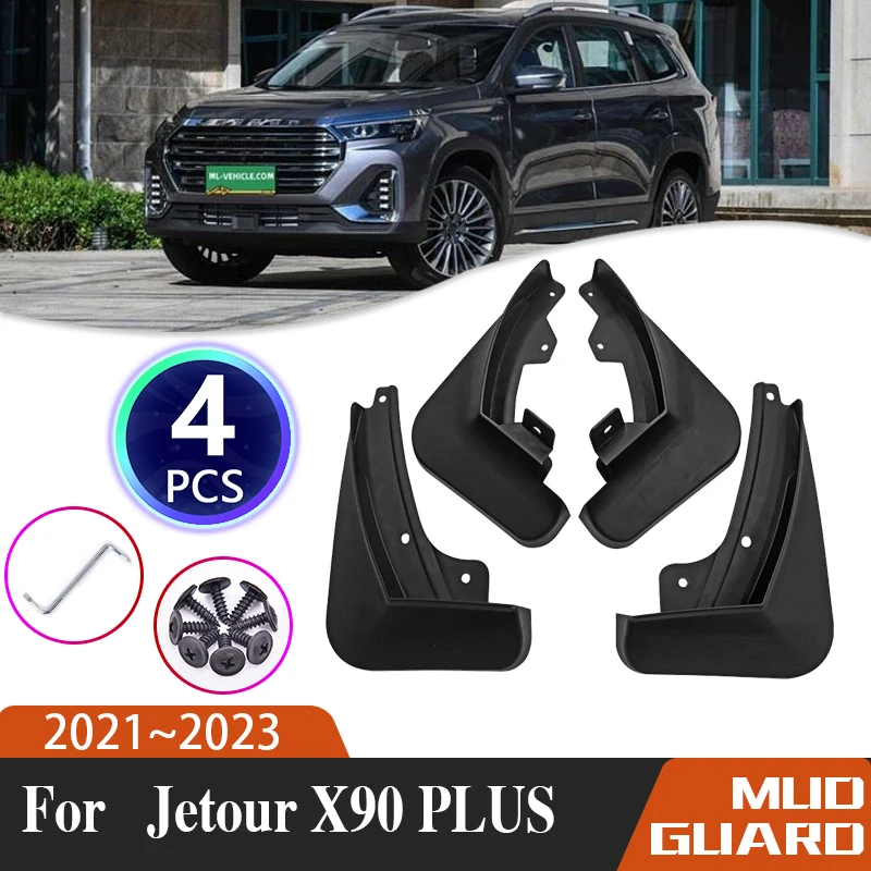 

Car Mud Flaps For Jetour X90 Plus Accessories 2021 2022 2023 Car 4PCS Mudguards Guard Splash Flap Anti-splash Fender Accessories