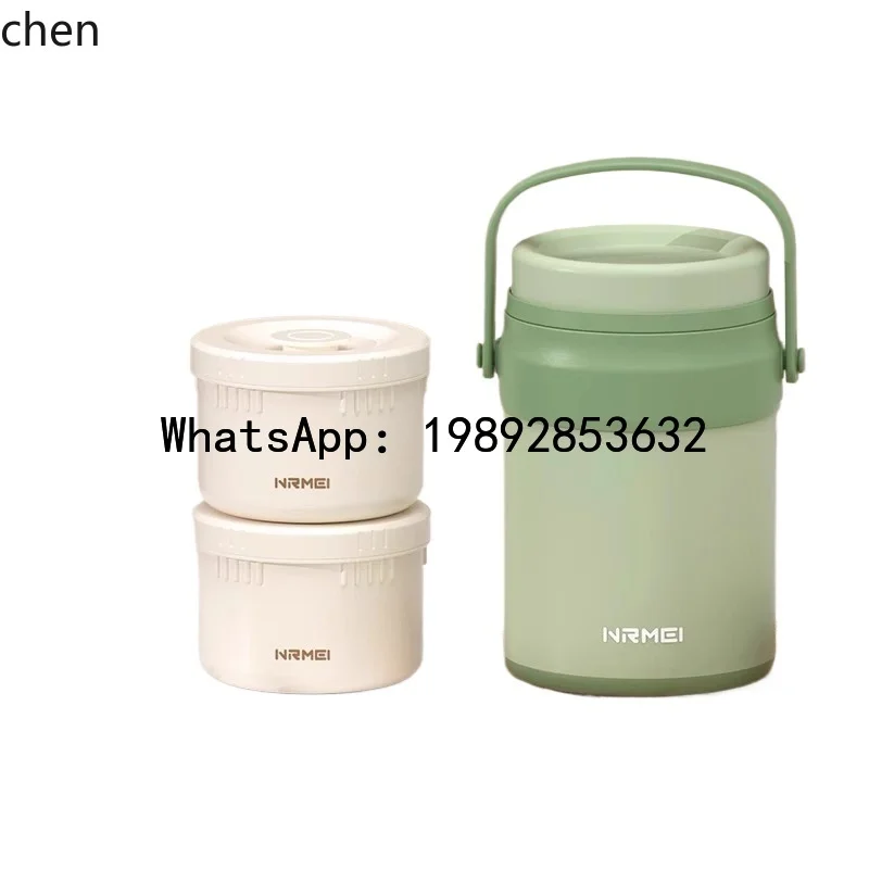 24 hours long thermal insulation lunch box bucket 316 large capacity portable 4 layers