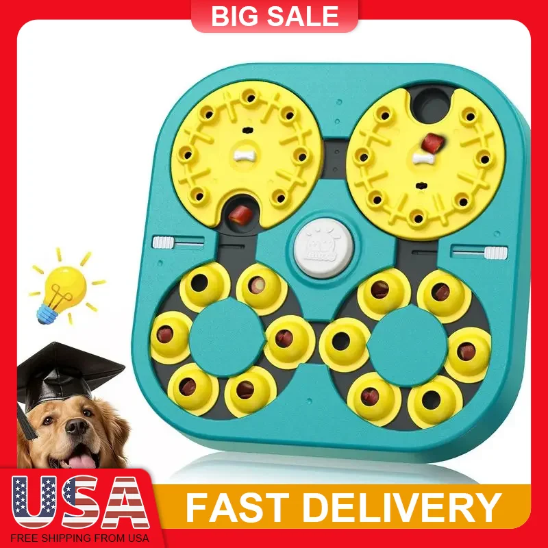 

Level 5 Dog Puzzle Toy for Smart Dogs Mental Stimulation Game BPA Free ABS Plastic Interactive Brain Teaser Treat Dispenser