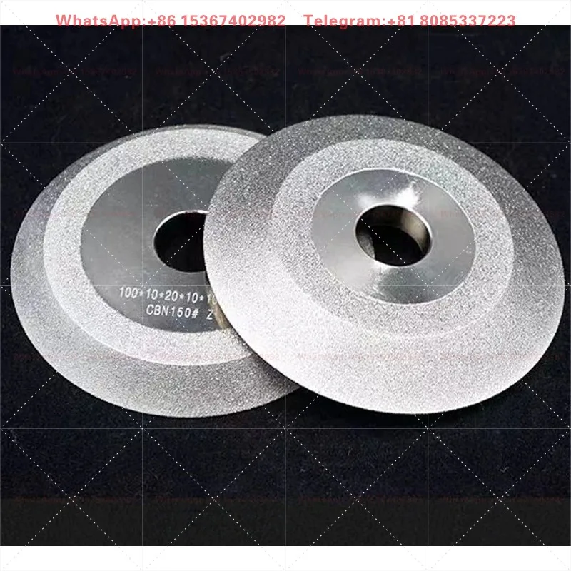 100mm Diameter 20mm Hole 100# CBN Single-sided Grinding Wheel Diamond Abrasive Disc for HSS White Steel Drill Bit  Processing
