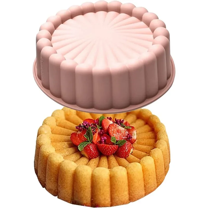 Multifunctional Silicone Cake Mold Reusable Nonstick Round Pan for DIY Baking, Desserts and Mousse Cakes Kitchen  Accessory