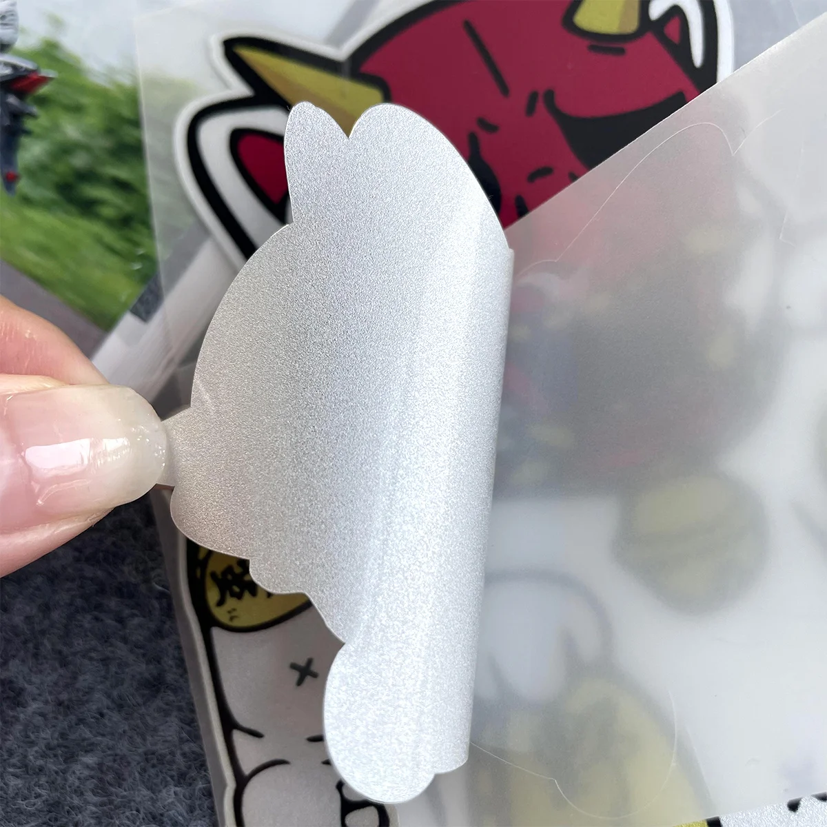 1 Stück Glückskatze Oni Maske Wasserdichte Vinyl-Aufkleber für Auto Motorrad Helm Laptop Fahrrad Deko Aufkleber – Detail 10