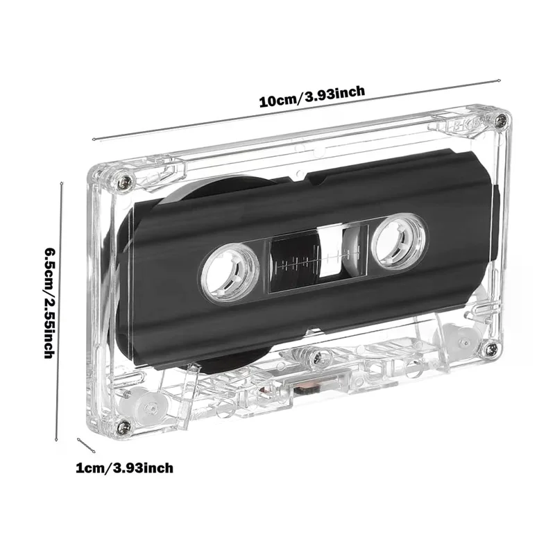 2Pcs Blank Cassette Tapes 60-Minute Durable Audio Recording Retro Design For Teaching Diy Party Messages Speech Music Storage