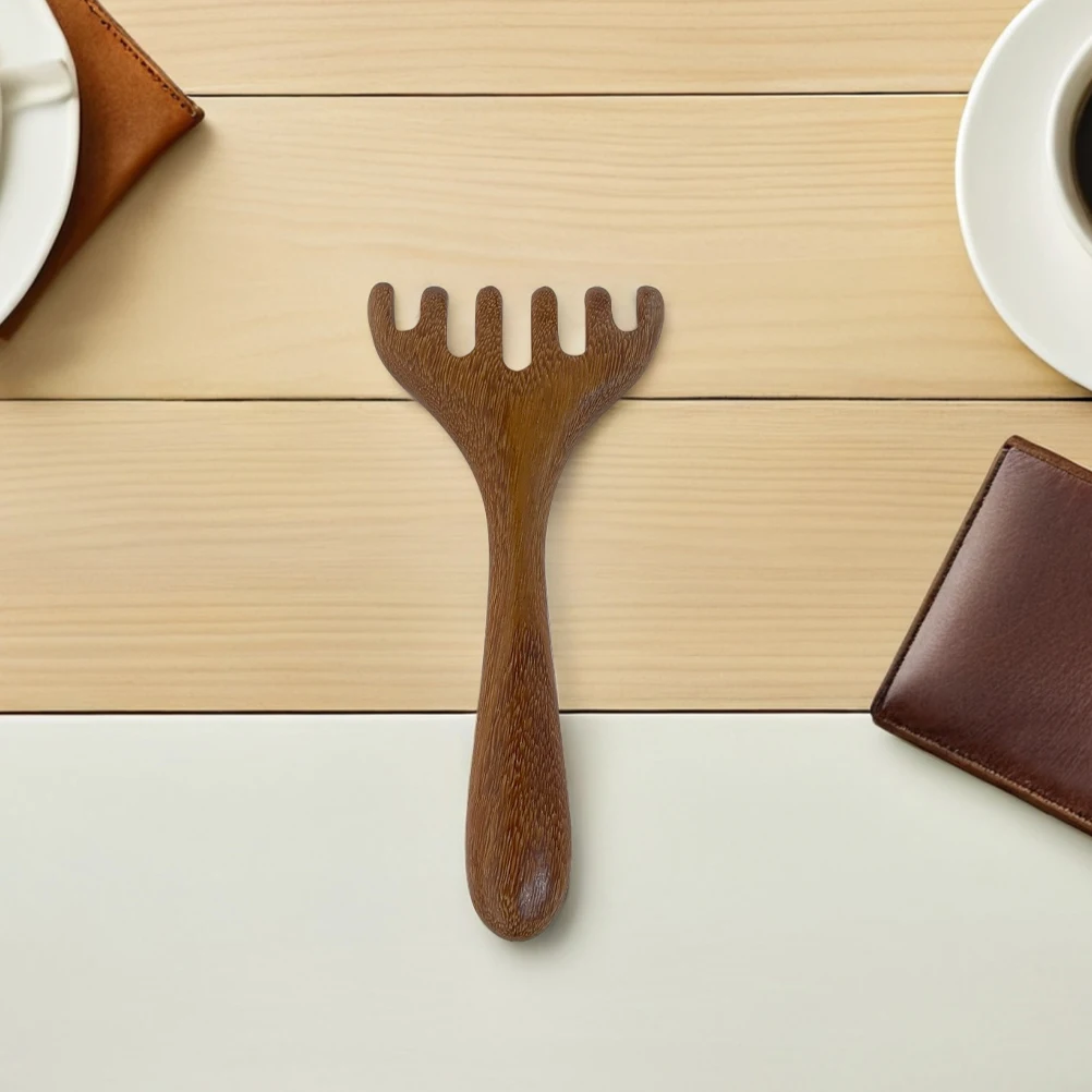 Wooden Five Claw Scalp Massager Wide Tooth Hair Massage Comb Relaxing Tool Natural Wood Meridian Pressure Point Therapy