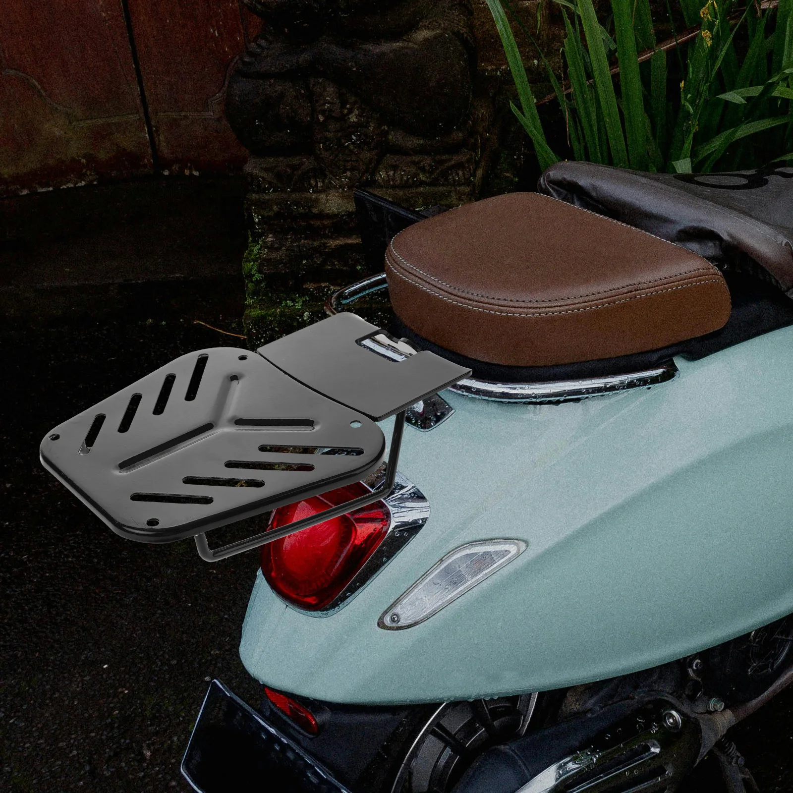 Estante trasero para bicicleta eléctrica, estante de carga extensible y desmontable para equipaje, almacenamiento de equipo de lluvia, accesorios para motocicleta