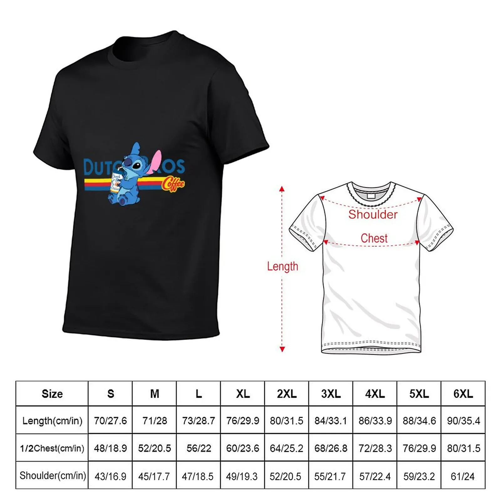 Dutch Bros Coffee Stytch T-shirt korean fashion customs anime clothes mens graphic t-shirts