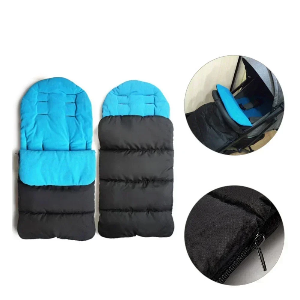 Universal Stroller Winter Sleeping Bag Kids Warm Windproof Footmuff Cover Blanket Toes Buggy Seat Cushion Newborn Accessories