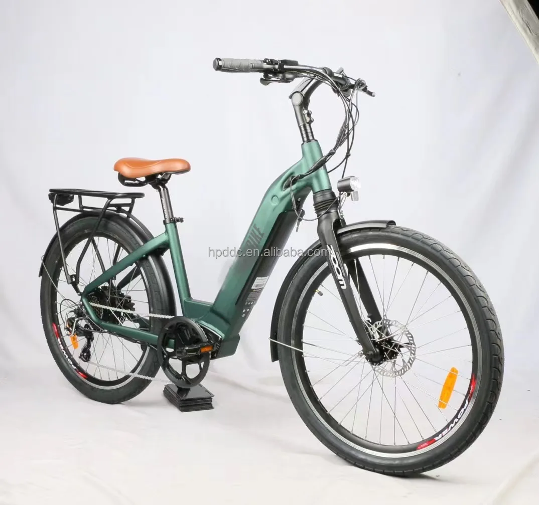 Two Wheel 26 Inch City Electric Bicycle Colorful LCD Display E Bike Electric 7 Speed Derailleur System Electric off Road Bike