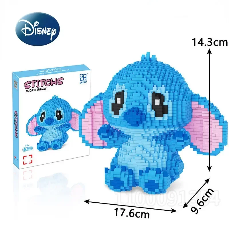 Disney\'s New Stitch Building Block Cartoon Puzzle puzzle Assembled Building Block 3D Toy Creation DIY Children\'s Toy Birthday Gi