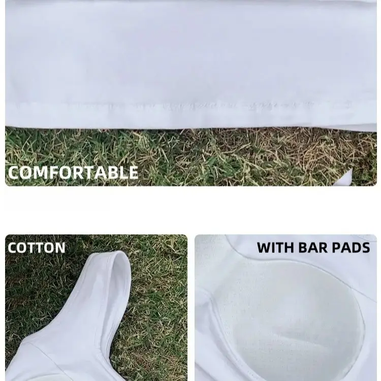 Slimming With Chest Pad Tops Anti-Glare Inner Bottom Camisole Tank Top Simple Soft 2PCS