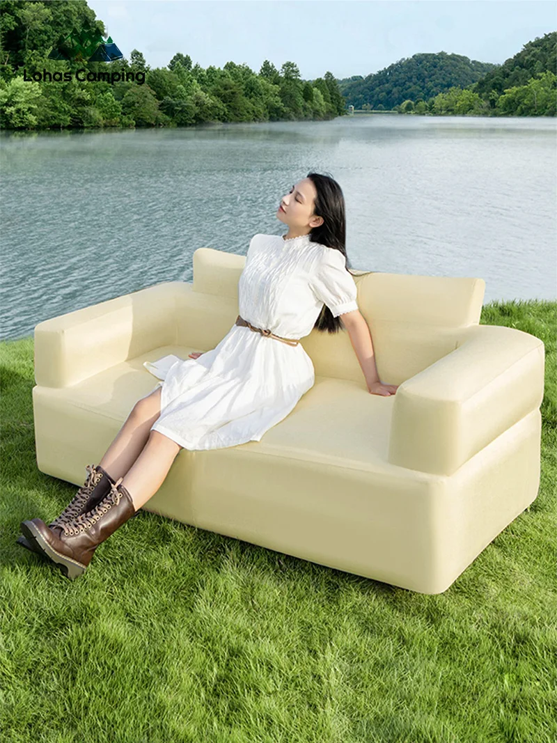 Portable WaterProof Lazy Sofa Backyard home Travel Camping Picnic Relaxation Chair Lohascamping Outdoor Camp Inflatable Air Sofa