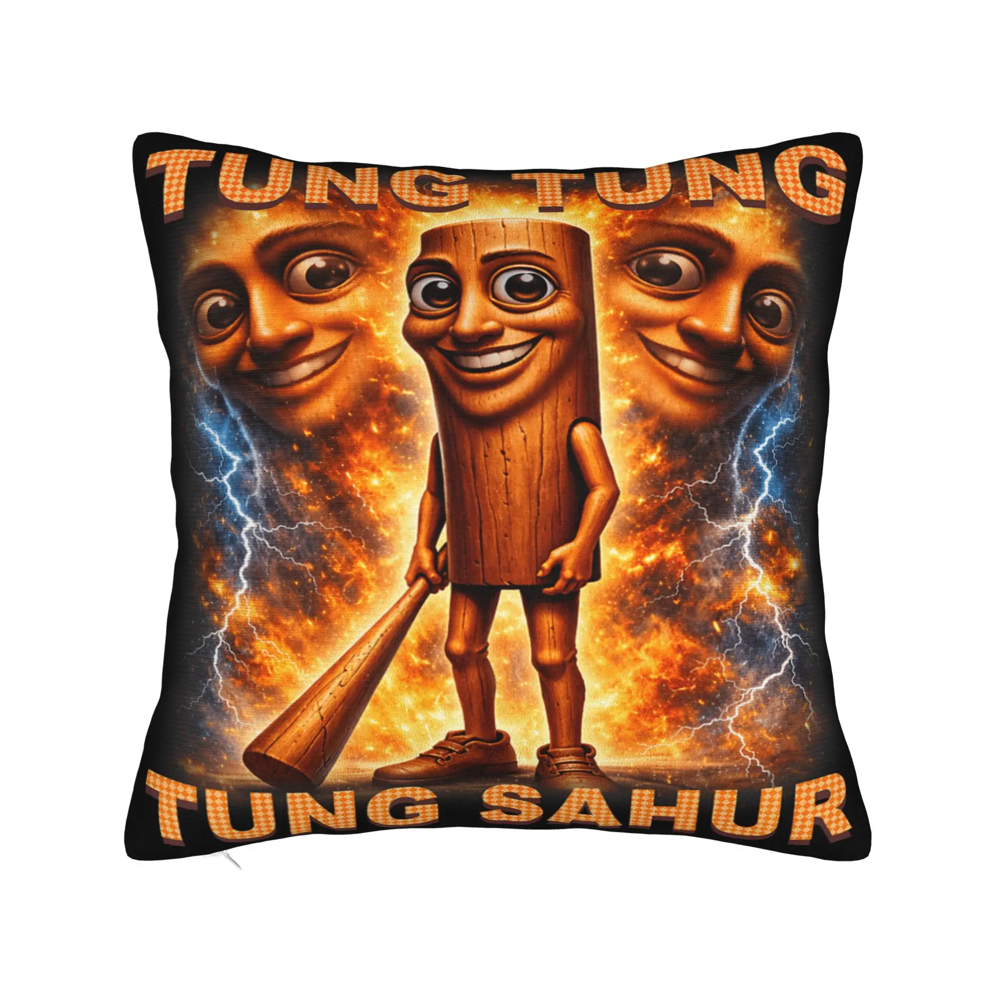 Pillow Case Tung Tung Tung Sahur is Calling Italian Brainrot Soft  Pillow Cover For Wedding Party Home Decor Kawaii Pillowcases