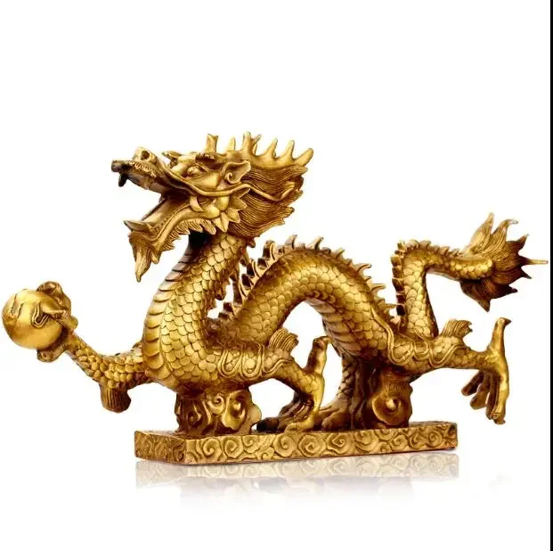 

copper dragon Hanlong base twelve zodiac Lucky Dragon copper decorations