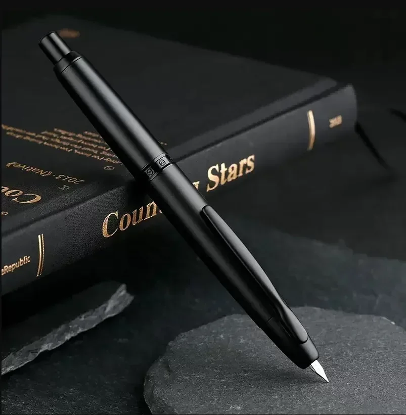 

Majohn A1 Executive Fountain Pen Press Retractable EF 0.4mm Nib Metal Body with Converter Professional Office Gift
