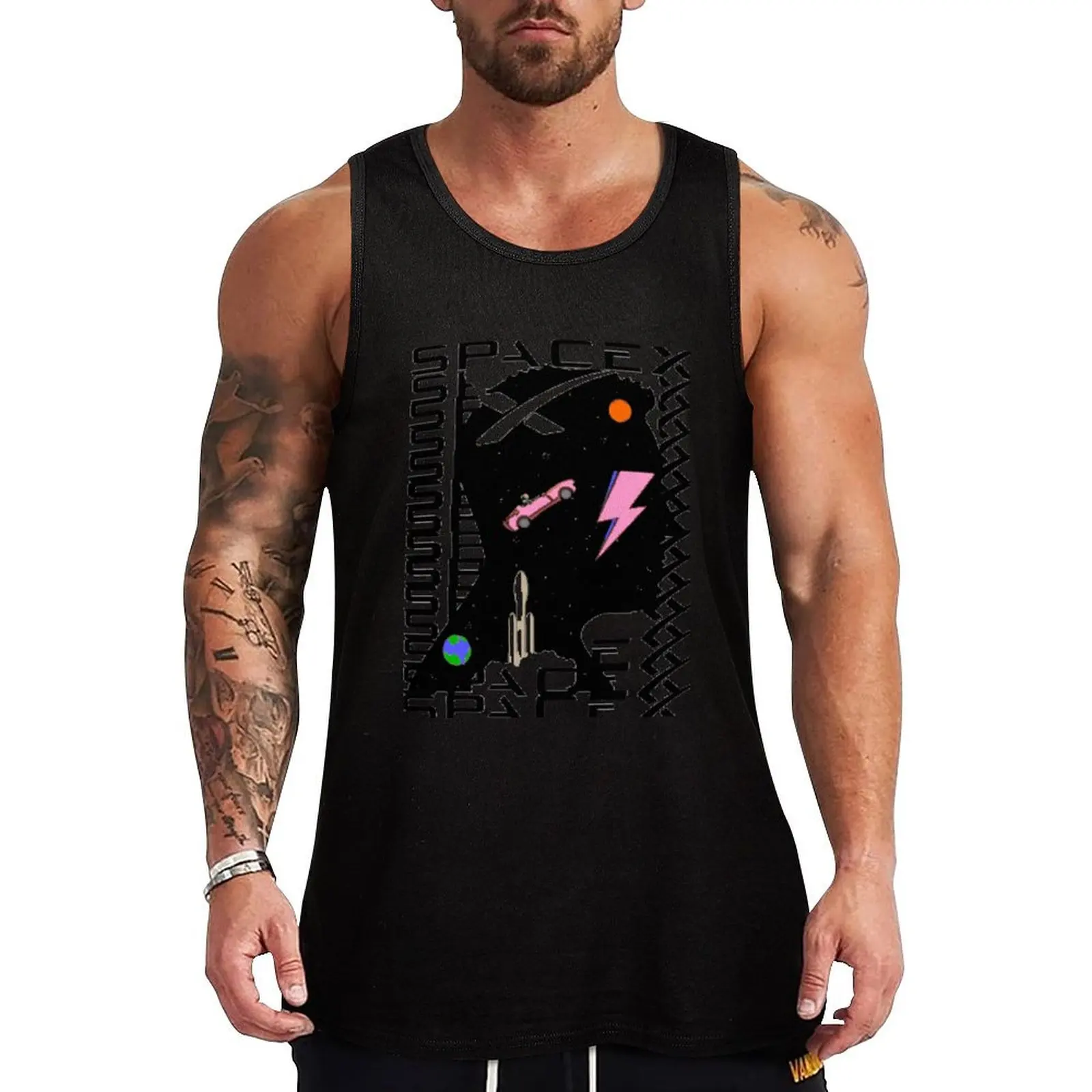 

Iron Musk Space X Tank Top Performance Tank Top Moisture Wicking Workout Shirt
