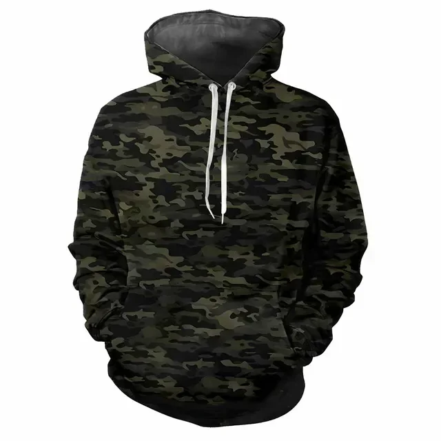 Jungle Camouflage 3D Printe Hoodie Four Seasons Men Women Street Loose Sports Shirt Outdoor Casual Sports Top Long Sleeve Hoodie