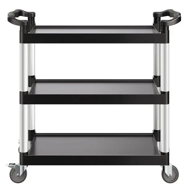 Heavy Duty Utility Cart 500 lbs Capacity 3-tier Service Cart with Wheels