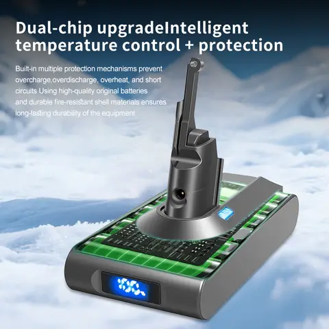 Kuugro Real Capaciteit 4.5Ah 2.5Ah Vervangende batterij voor Dyson V7 V8 Serie SV11 SV10 Handstofzuiger Reservebatterijen