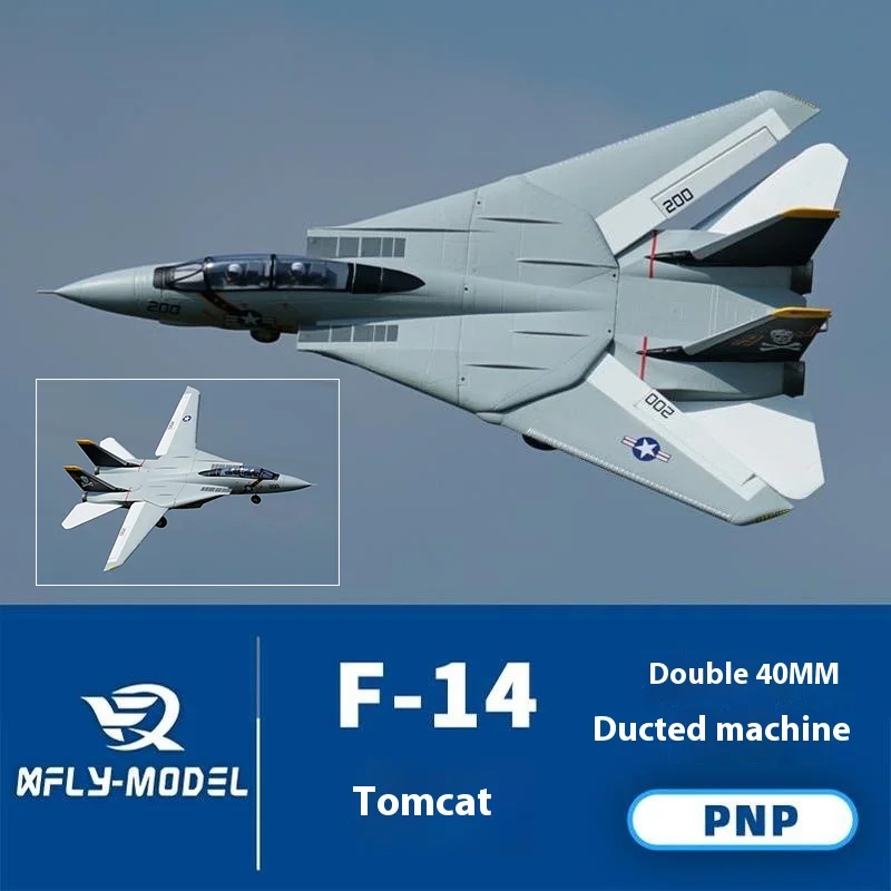 Xfly ตัวแปรกวาดปีกรีโมทคอนโทรลเครื่องบิน F-14 Tomcat Fighter Jet Dual 40 มม.พัดลมไฟฟ้า RC รุ่นของเล่นเด็กของขวัญ