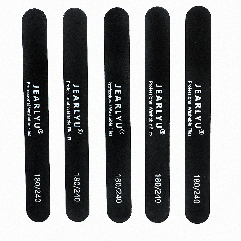 20/50Pcs Black Sandpaper Nails File 180 240 Grit Double Sided Straight Nail Art File Manicure Products Nail Accessories And Tool