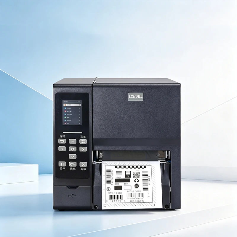 LONVILL Cost-Effective 600dpi Industrial Thermal RFID Printer with Upgradable RFID Kit for Heavy-Duty Logistics Labels