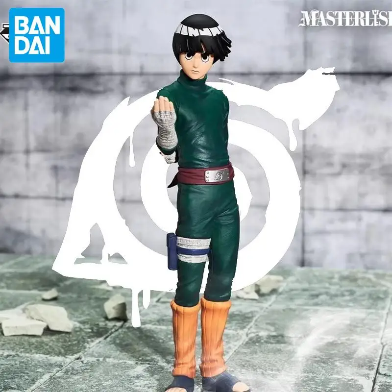

In Stock Bandai Original Naruto Rock Lee Figures Anime Action Models Cartoon Dolls Desktop Toys Ornament Unisex Festival Gifts