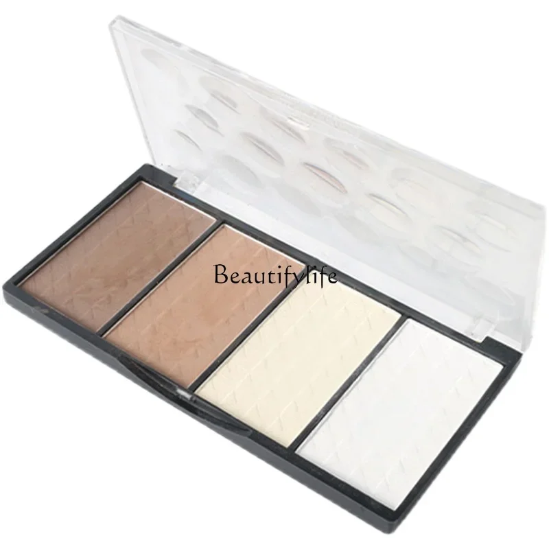 Four Colors Contour Compact Powder Matte Makeup Artist 04 Nose Shadow White Highlight Shadow Iron Sheet Super Plate