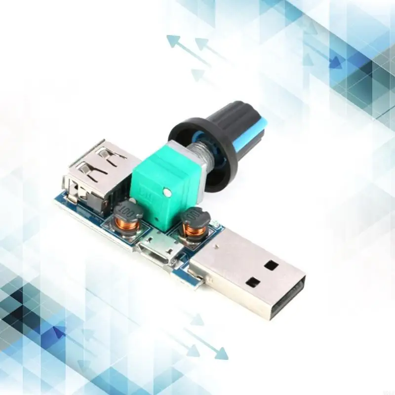 MOLF 5 واط USB مروحة حجم السرعة ستبليس حاكم وحدة تحكم السرعة 4-12 فولت