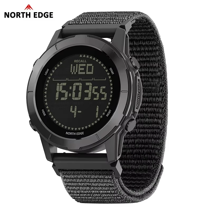 NORTH EDGE LITECORE 2026 Men's Digital Watch Outdoor Sports Super Light Compass Pedometer Waterproof 50M Electronics Wristwatch